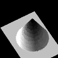A 3D view of the cone